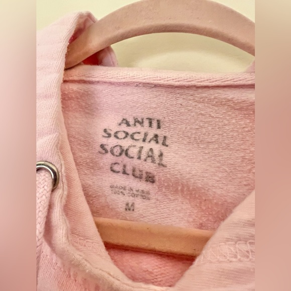 SOLD - Light Pink Anti Social Social Club Hoodie - Picture 4 of 5